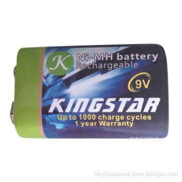 9V NiMH Battery with 250mAh Nominal Capacity, Widely Used in R/C Toys/Smoke Alarm/Game/Flash Light